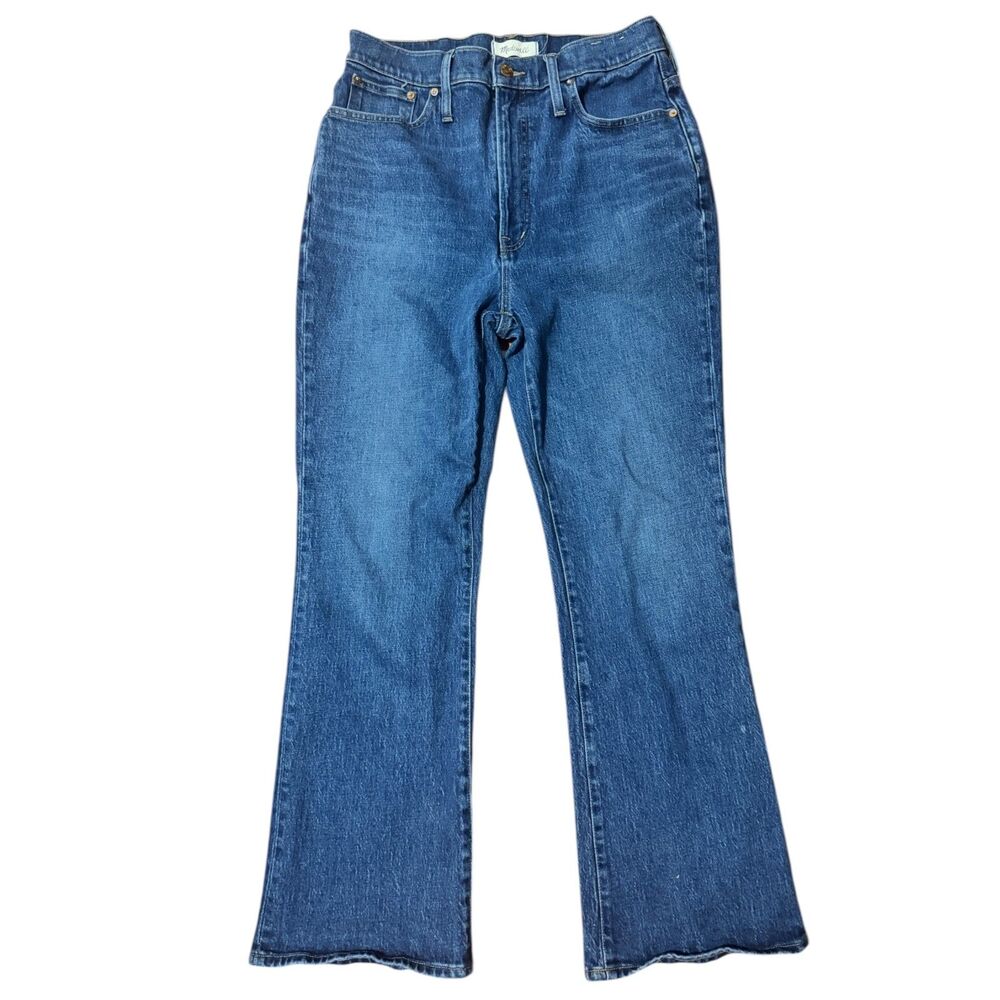 Madewell Perfect Vintage Flare Crop Jeans Size 30T Medium Wash High Rise Denim